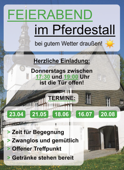 Flyer Feierabend im Pferdestall